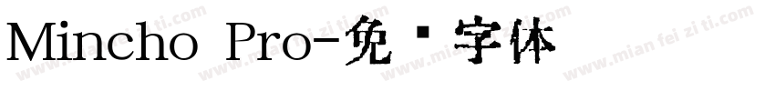 Mincho Pro字体转换